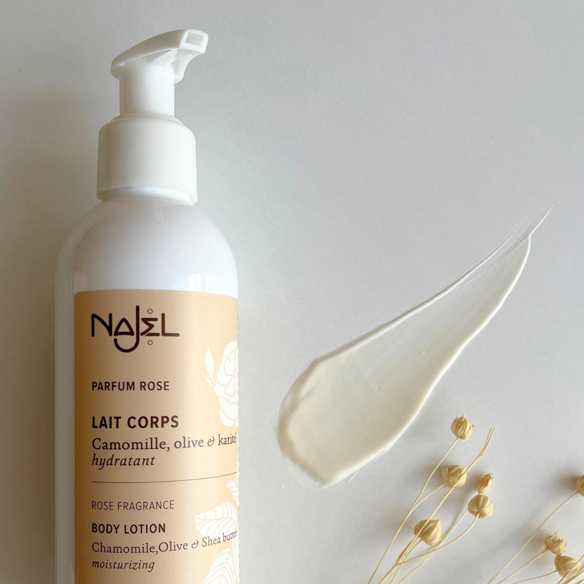 Najel Organic Body Lotion with Natural Rose