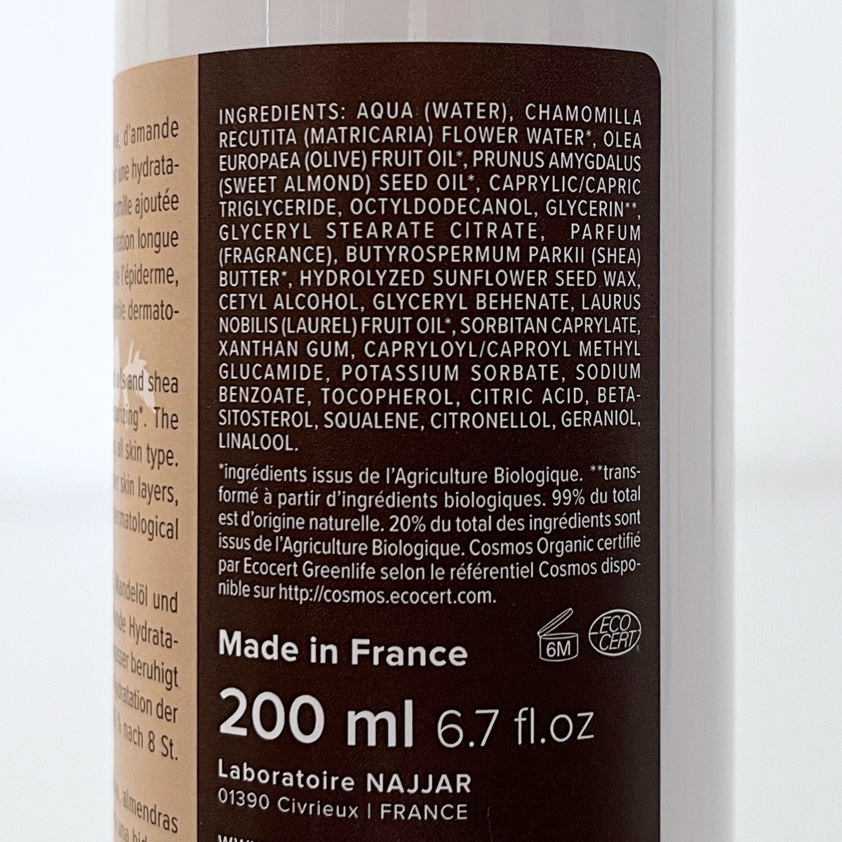 Najel Organic Body Lotion with Natural Rose