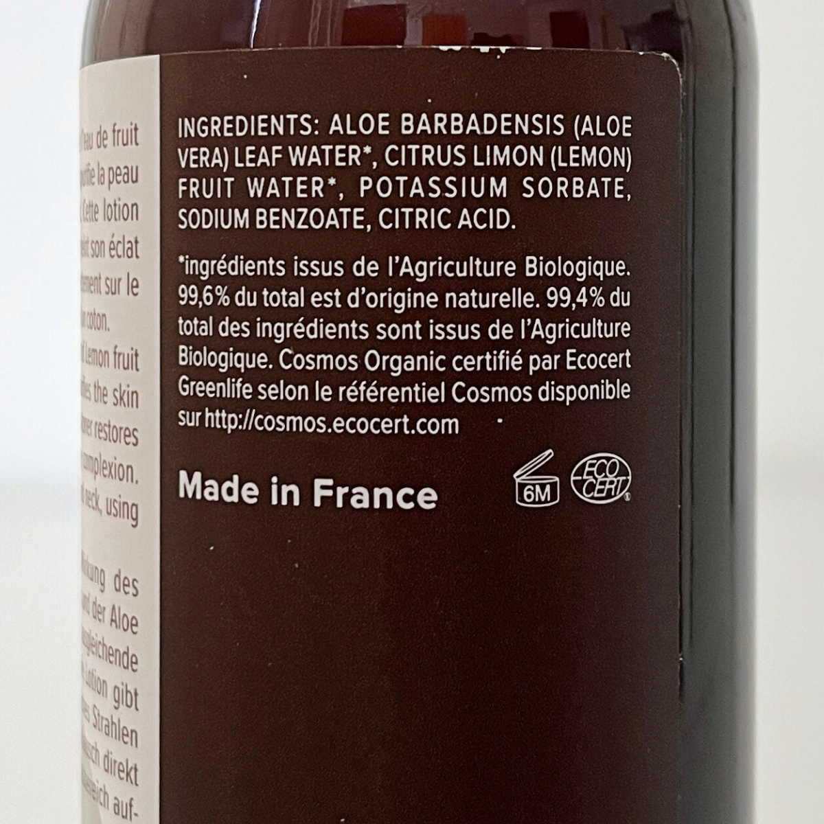 Najel Organic Hyrdolate Lemon & Aloe Vera Face Toner