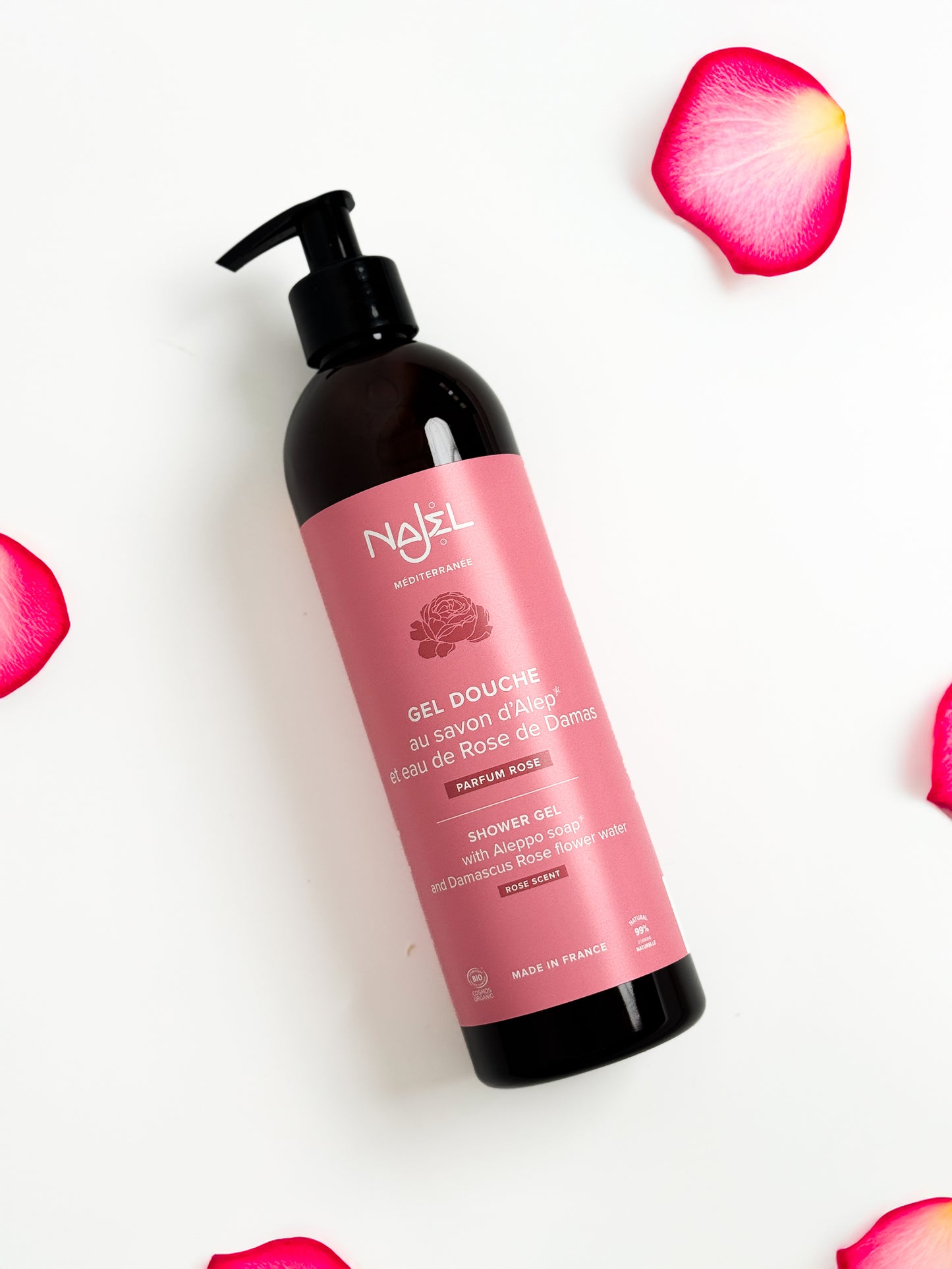 (NEW) Najel Organic Aleppo Soap Shower Gel - Rose