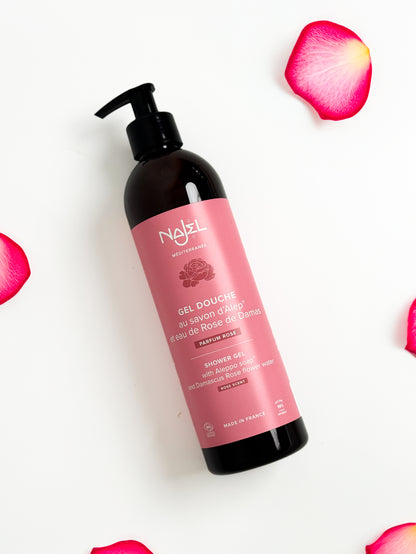 (NEW) Najel Organic Aleppo Soap Shower Gel - Rose