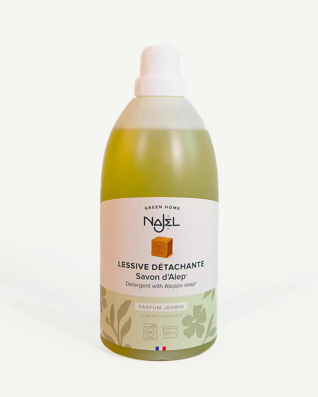 (COMING SOON) Najel Organic Stain-Removing Laundry Detergent with Aleppo soap, Jasmine Mild Fragrance
