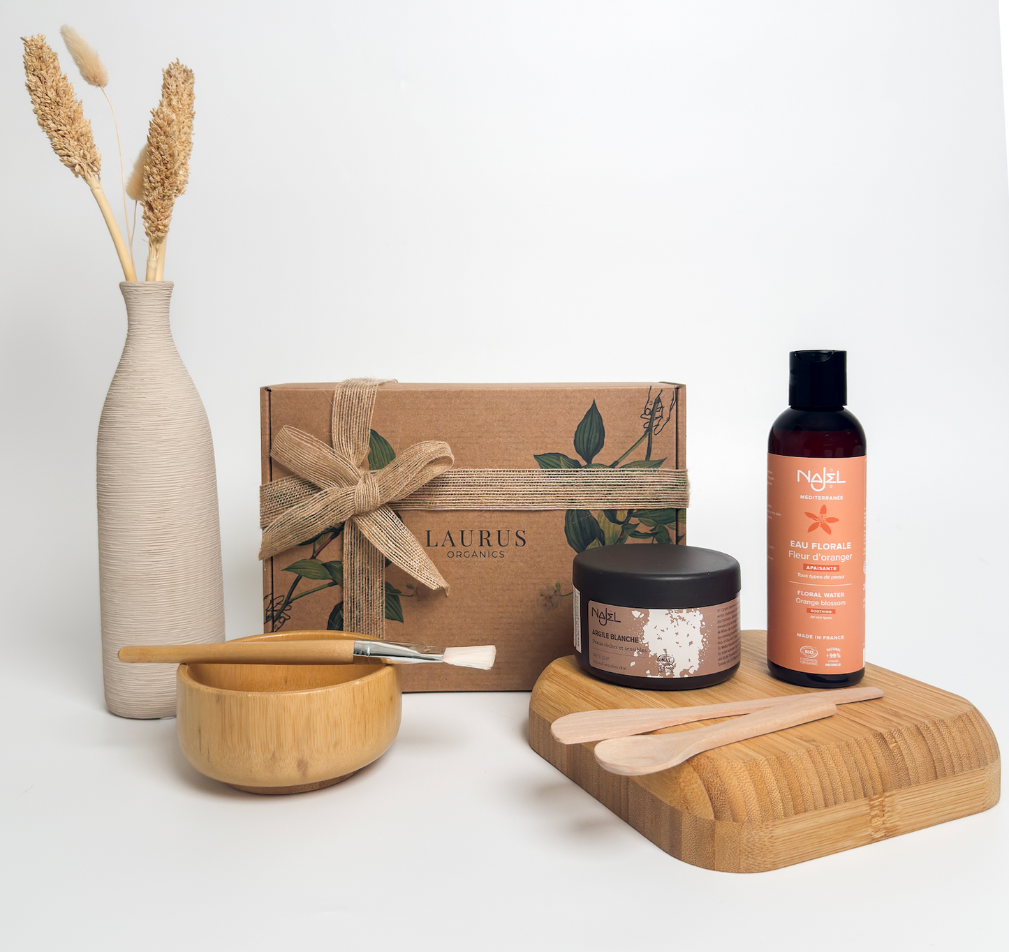 (NEW) Najel Organic White Clay Mask Tool Set