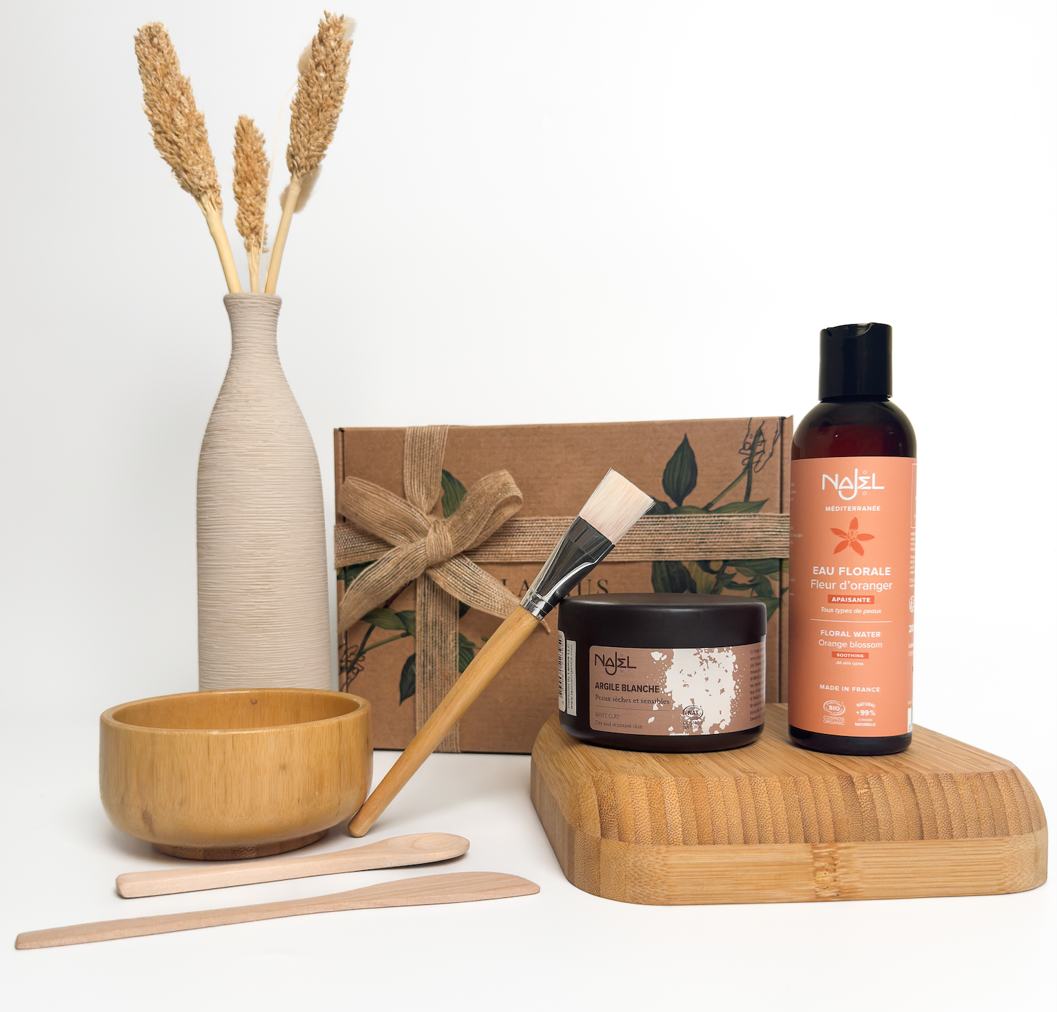 (NEW) Najel Organic White Clay Mask Tool Set