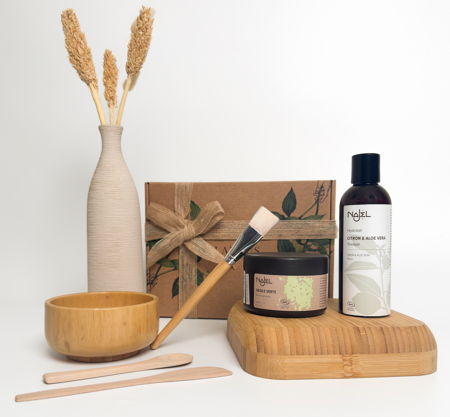 (NEW) Najel Organic Green Clay Mask Tool Set