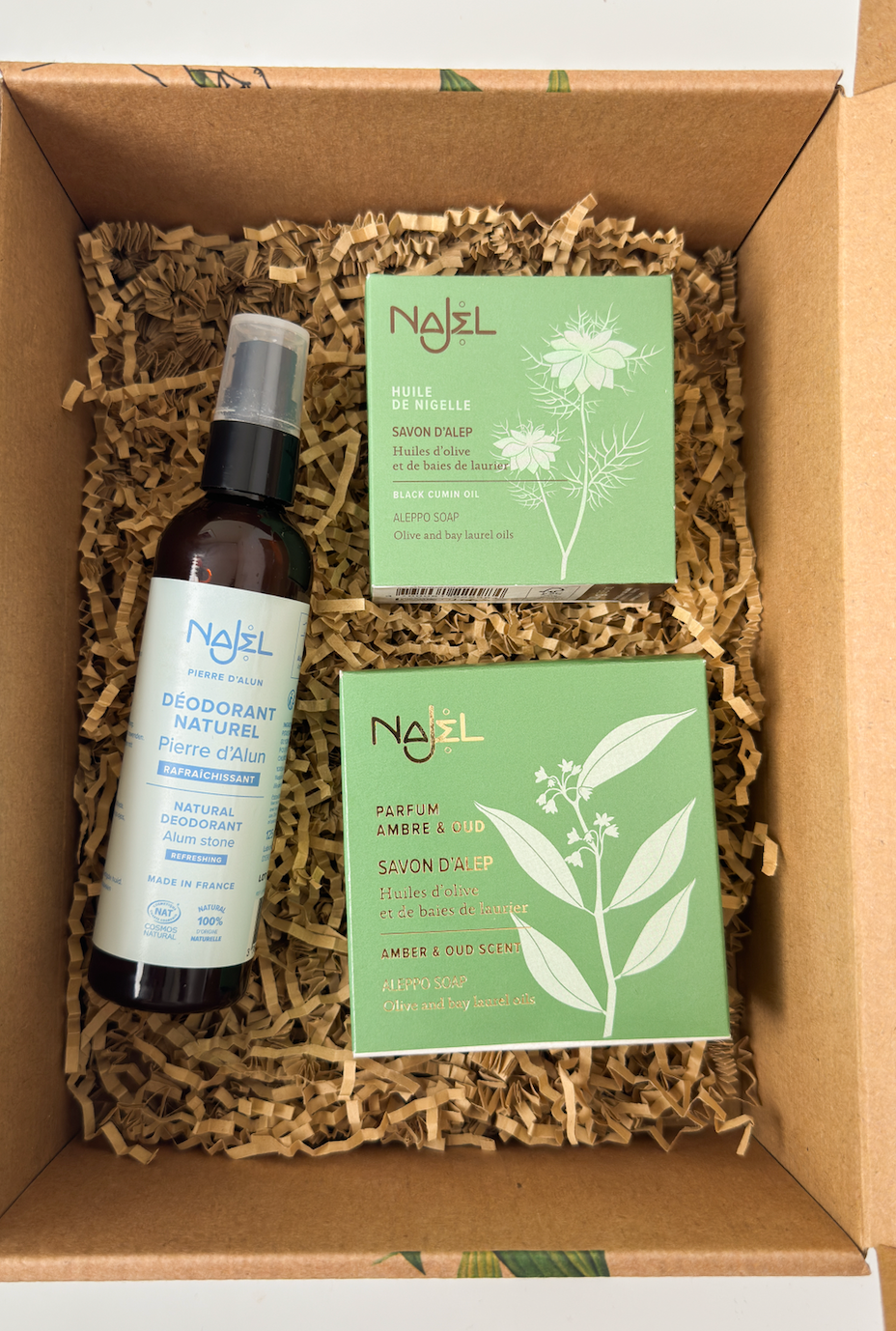 (NEW) Najel Organic Ramadan Gift Box – Aleppo Soap and Natural Deodorant Set