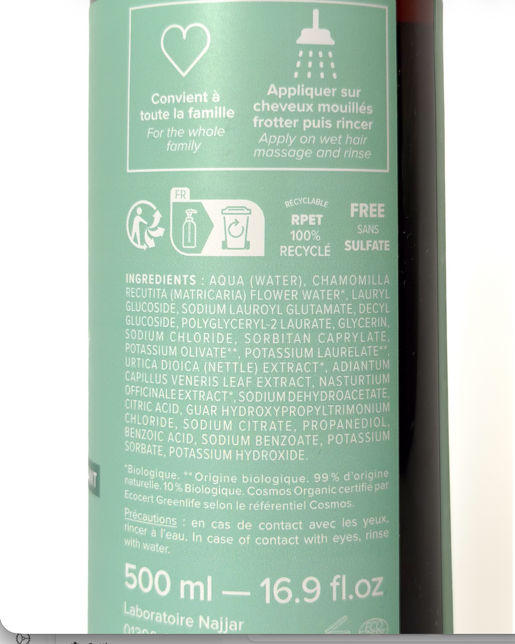Najel Organic Aleppo Soap Shampoo 2 in 1 - Oily Hair
