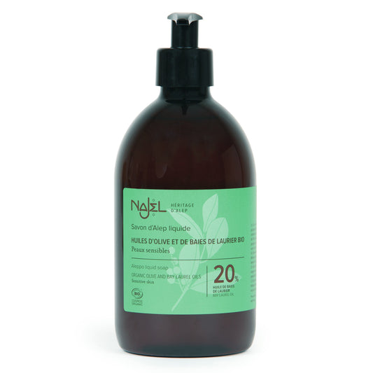 Najel Organic Aleppo Liquid Soap with Olive & 20% BLO