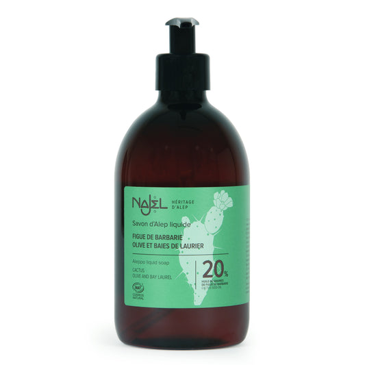 Najel Organic Aleppo Liquid Soap with Cactus Seed Oil 20%
