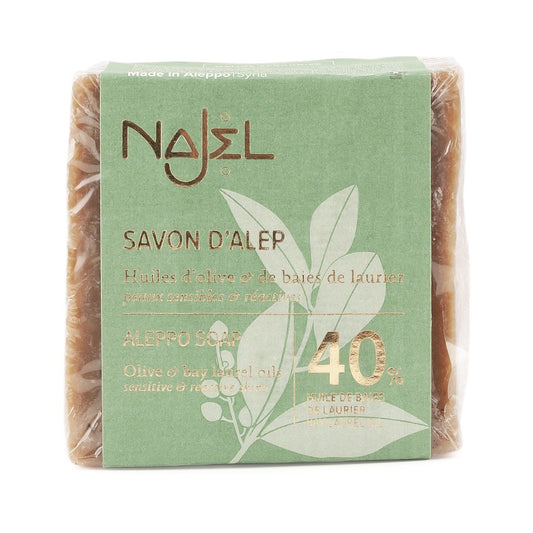 Najel Organic Aleppo Soap Olive & Bay Laurel Oils (40% BLO)